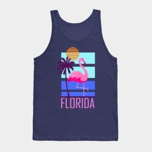 Florida Flamingo Retro Tank Top